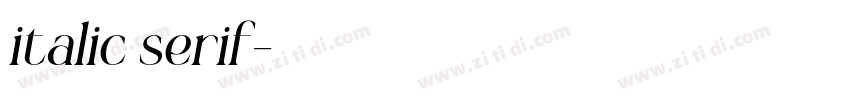 italic serif字体转换 italic serif字体转换